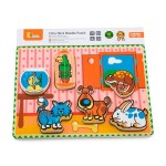 Дерев'яна рамка-вкладиш Viga Toys Домашні вихованці (5644021)