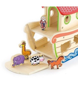 Дерев'яний сортер Viga Toys Ковчег зі звірятами (5034521)