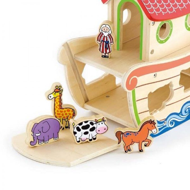 Дерев'яний сортер Viga Toys Ковчег зі звірятами (5034521)