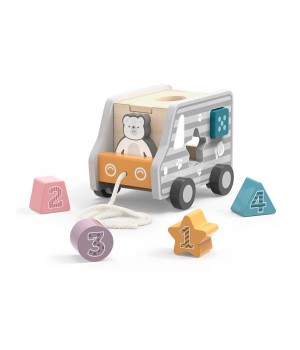 Дерев'яна каталка-сортер Viga Toys PolarB Вантажівка (4404121)