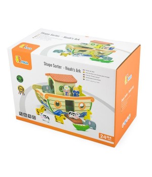 Дерев'яний сортер Viga Toys Ковчег зі звірятами (516252121)