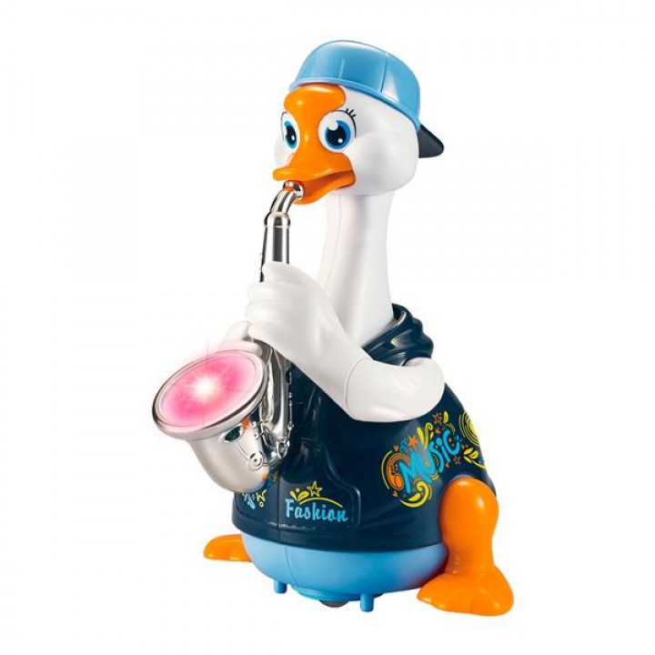 Інтерактивна музична іграшка Hola Toys Гусак-саксофоніст, синій (6111-blue)