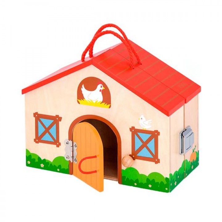 Дерев'яний ігровий набір Viga Toys Будиночок-ферма (5161821)