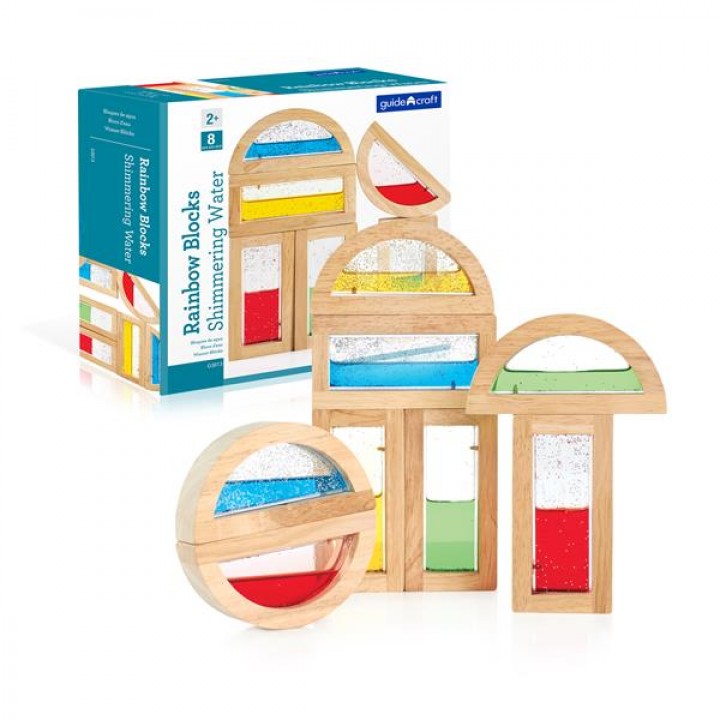 Ігровий набір блоків Guidecraft Block Play Кольорова вода, 14 см, 8 шт. (G3013)
