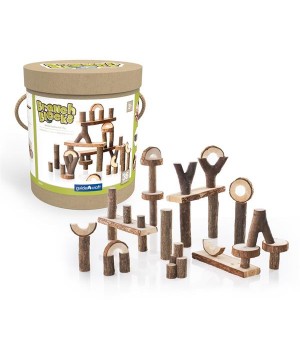 Дерев'яний ігровий набір Guidecraft Natural Play Палиці та бруски, 36 шт. (G6770)