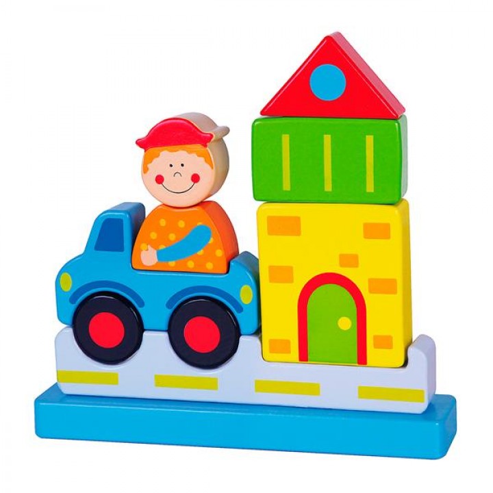 Магнітна дерев'яна іграшка Viga Toys Місто (5970321)