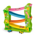 Дерев'яний автотрек Viga Toys з машинками (5961021)