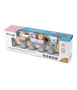 Дерев'яний поїзд Viga Toys PolarB Звірята (44015)