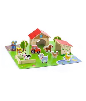 Дерев'яний ігровий набір Viga Toys Ферма, 30 ел. (5054021)