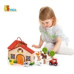 Дерев'яний ігровий набір Viga Toys Будиночок-ферма (5161821)