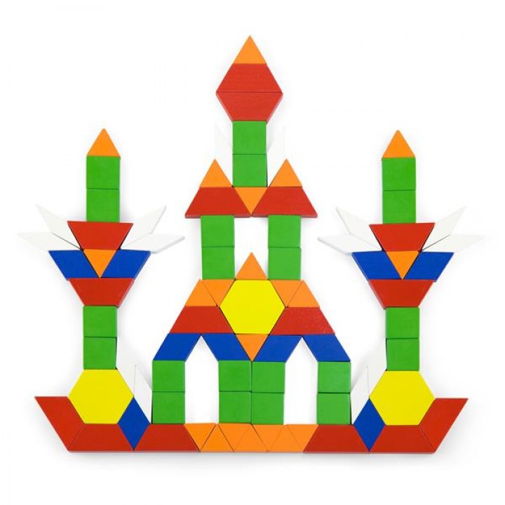 Дерев'яний ігровий набір Viga Toys Кольорова мозаїка, 250 ел. (5006521)