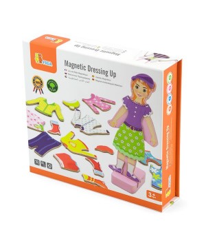 Набір магнітів Viga Toys Гардероб дівчинки (5965221)