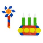 Дерев'яний ігровий набір Viga Toys Кольорова мозаїка, 250 ел. (5006521)