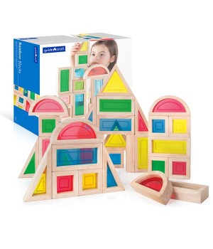 Ігровий набір блоків Guidecraft Block Play Велика веселка, 14 см, 30 шт. (G3016)