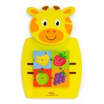 Бізіборд Viga Toys Жираф із фруктами (5068021)