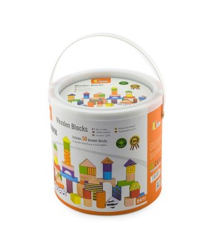 Дерев'яні кубики Viga Toys Візерункові блоки 50 шт., 3 см (59695)