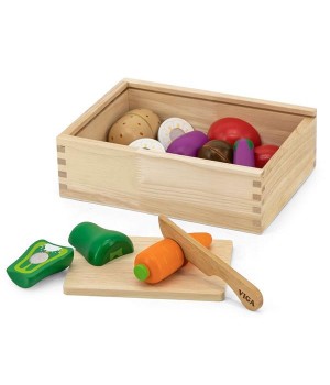 Іграшкові продукти Viga Toys Нарізані овочі з дерева (44540)