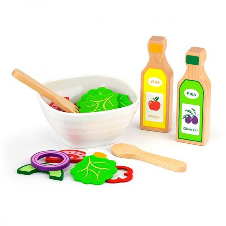 Іграшкові продукти Viga Toys Набір для салату з дерева, 36 ел. (5160521)
