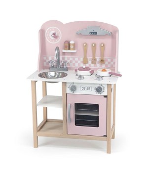 Дитяча кухня з дерева з посудом Viga Toys PolarB рожевий (44046) Дитяча кухня з дерева з посудом Viga Toys PolarB рожевий (44046)
