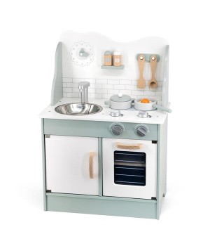 Дитяча кухня з дерева з аксесуарами Viga Toys PolarB зелений (44048)