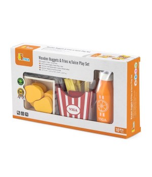 Іграшкові продукти Viga Toys Нагетси з картоплею фрі та соком (5160321)
