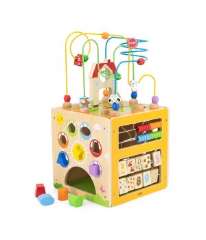 Деревянный бизикуб Viga Toys 5 в 1 (44591)