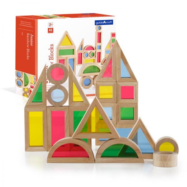 Ігровий набір блоків Guidecraft Block Play Маленька веселка, 5 см, 40 шт. (G3083)