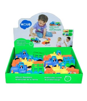 Набір іграшкових машинок Hola Toys Бульдозер і трактор, 6 шт. (326AB-6)