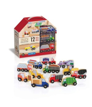 Набір вантажівок Guidecraft Block Play до дороги з дерева, 12 шт. (G6718)