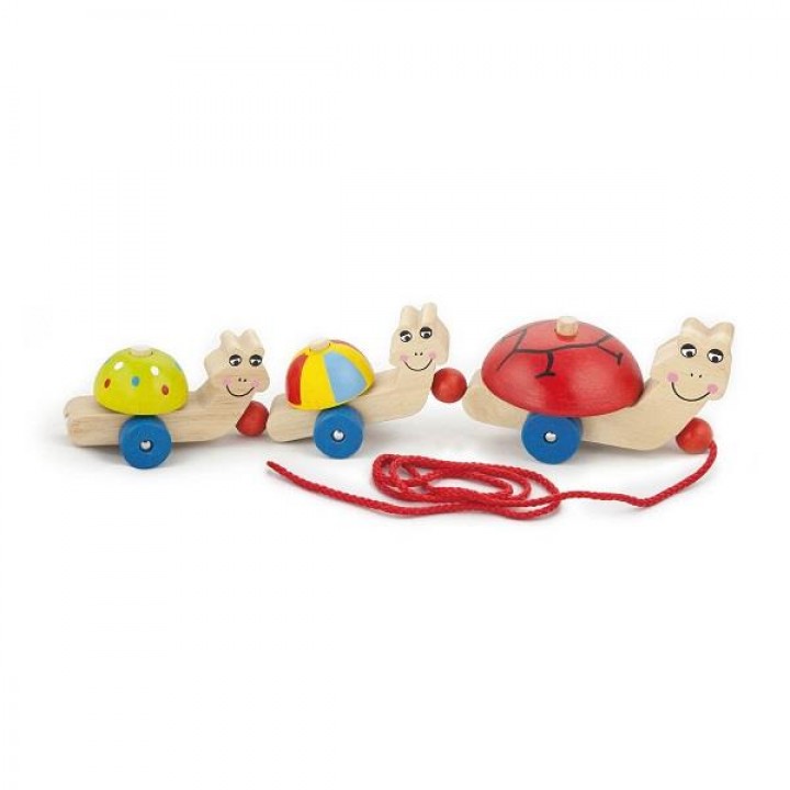 Дерев'яна каталка Viga Toys Черепашки (5994921)