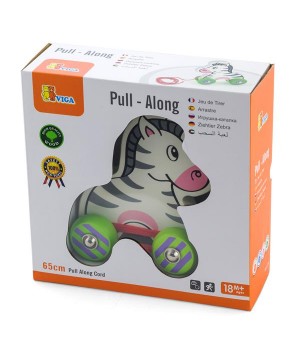 Дерев'яна каталка Viga Toys Зебра (50093)