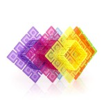 Конструктор Guidecraft Interlox Squares Квадрати, 96 деталей (G168352121)
