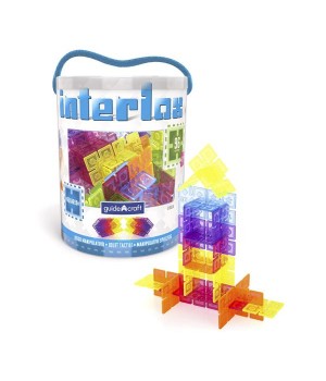 Конструктор Guidecraft Interlox Squares Квадрати, 96 деталей (G168352121)