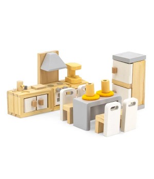 Дерев'яні меблі для ляльок Viga Toys PolarB Кухня та їдальня (44038)