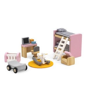 Дерев'яні меблі для ляльок Viga Toys PolarB Дитяча кімната (44036)