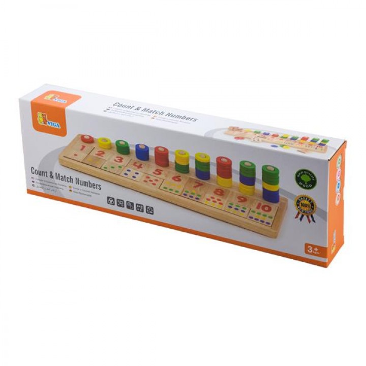 Дерев'яний навчальний набір Viga Toys Цифри і рахування (5907221)
