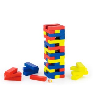 Дерев'яна настільна гра Viga Toys Кольорова дженга (56215)
