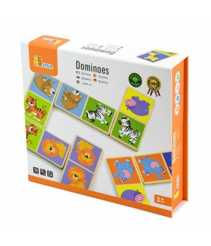 Дерев'яне доміно Viga Toys Звірята (5130721)