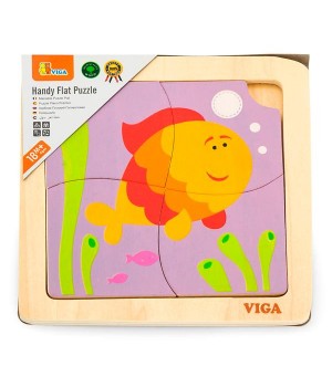 Дерев'яний міні-пазл Viga Toys Рибка, 4 ел. (50144)21