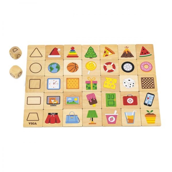 Дерев'яний пазл-гра Viga Toys Вивчаємо форми (4450621)