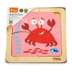 Дерев'яний міні-пазл Viga Toys Крабик, 4 ел. (5014621)