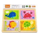 Дерев'яний пазл Viga Toys Море 4 в 1 (5019021)