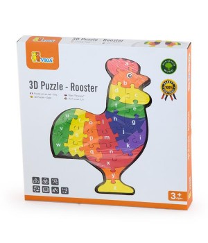Дерев'яний пазл Viga Toys Півник по літерах (5524421)