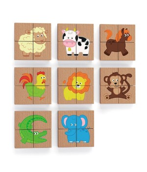 Магнітні пазли Viga Toys Звірятка, 32 ел. (50722FSC21)