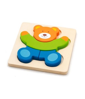 Дерев'яний міні-пазл Viga Toys Ведмедик (5016921)