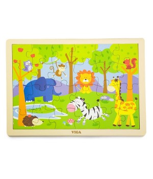Дерев'яний пазл Viga Toys Звірята, 24 ел. (5019821)