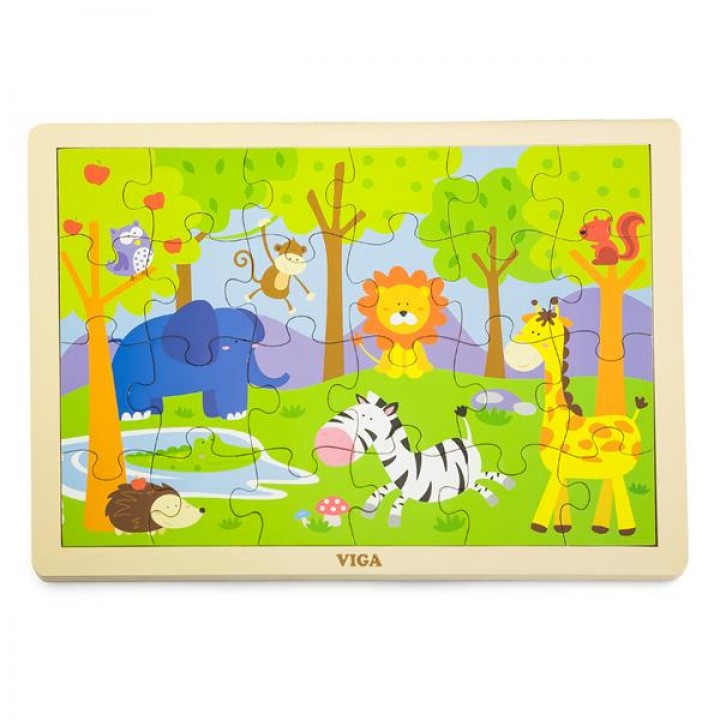 Дерев'яний пазл Viga Toys Звірята, 24 ел. (5019821)