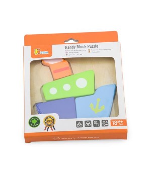 Дерев'яний мініпазл Viga Toys Кораблик (50171)