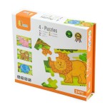 Набір дерев'яних пазлів Viga Toys Джунглі 4 в 1, 48 ел. (5006821)