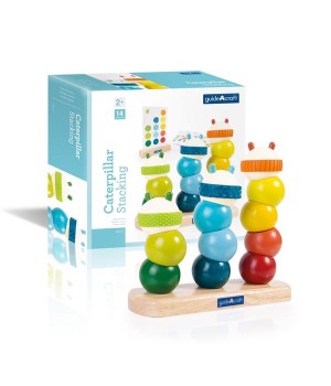 Пірамідка-сортер Guidecraft Manipulatives Гусениці (G6731)